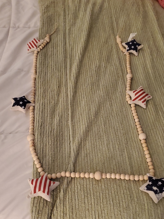 Martha Stewart Other - Martha Stewart Patriotic Star Bead Garland - Red, White & Blue